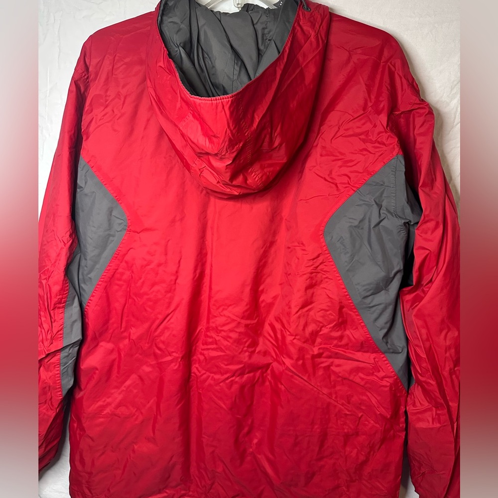 Columbia Sportswear Men’s M Red Gray Hooded Jacket Outdoor Rain Shell - Picture 9 of 10